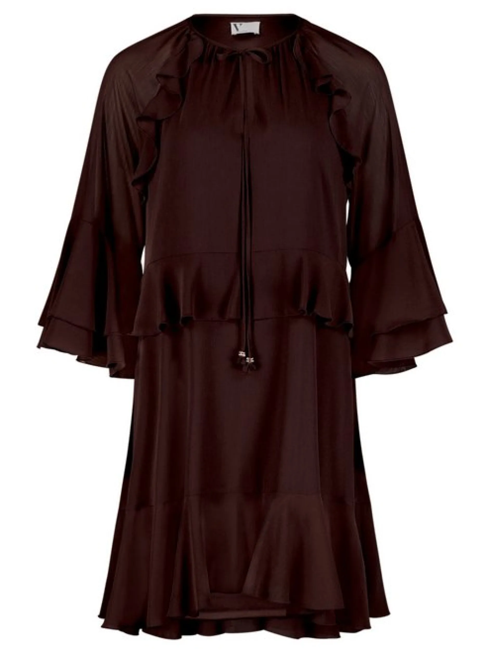 Vera Mont Damen Volantkleid in braun
