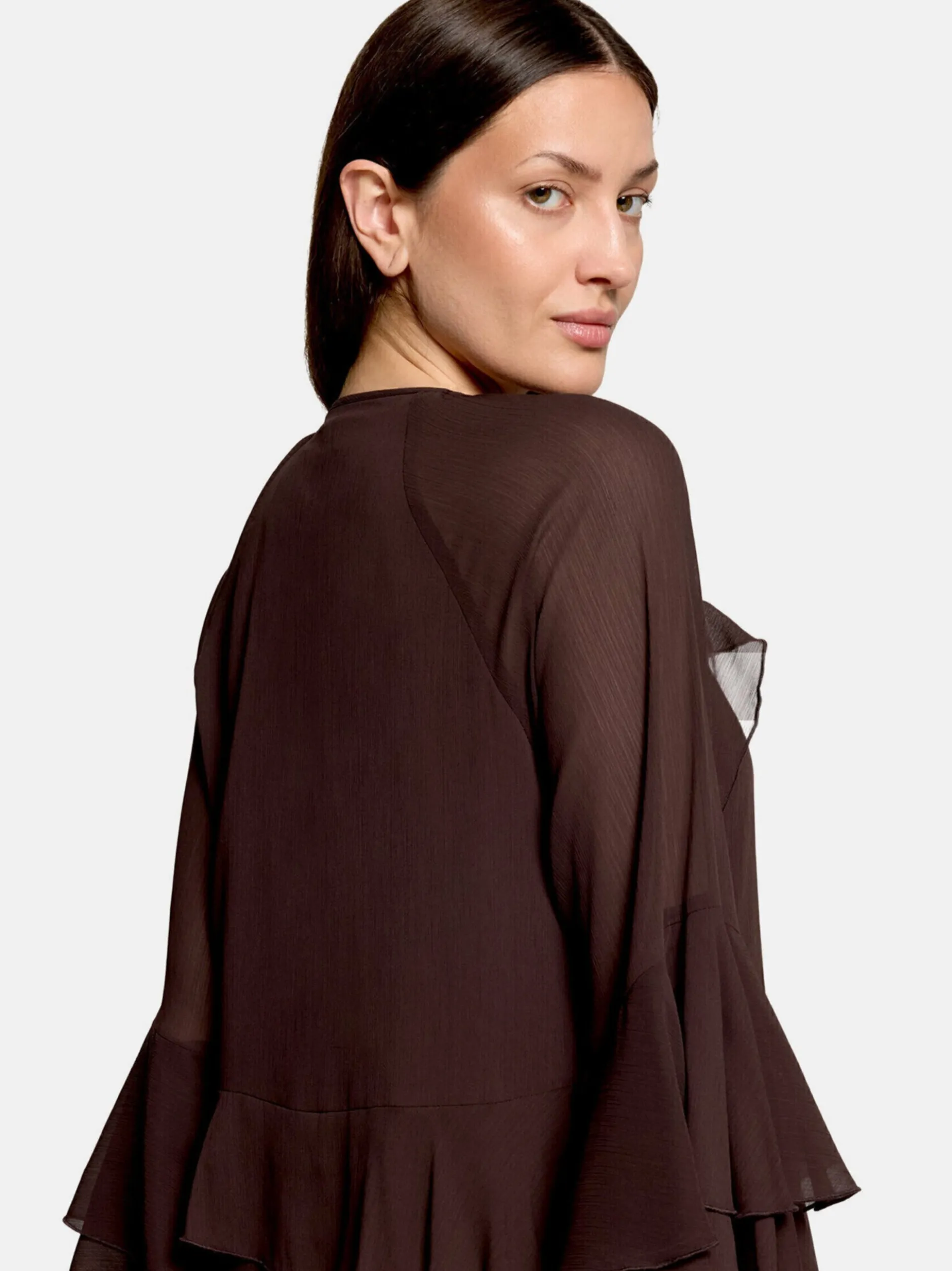 Vera Mont Damen Volantkleid in braun