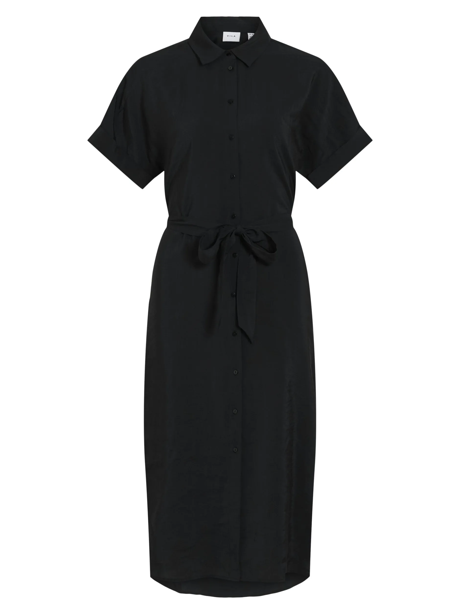 Vila Damen Blusenkleid - Hula in schwarz - Länge: mittel