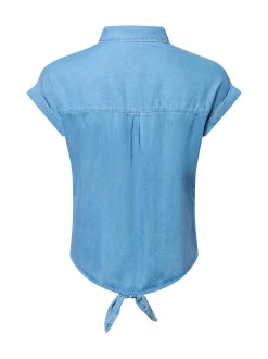 Vila Damen Jeansbluse - VINea in light stone