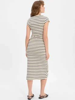 Vila Damen Jerseyklied - Vimpompia in beige schwarz
