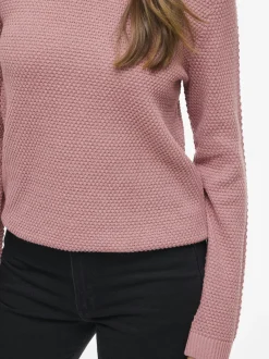 Vila Damen Pullover - VIDalo in altrosa - Ärmel: langarm