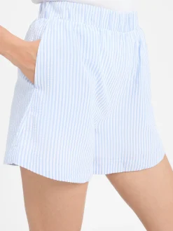 Vila Damen Shorts - VICoralina in hellblau weiß