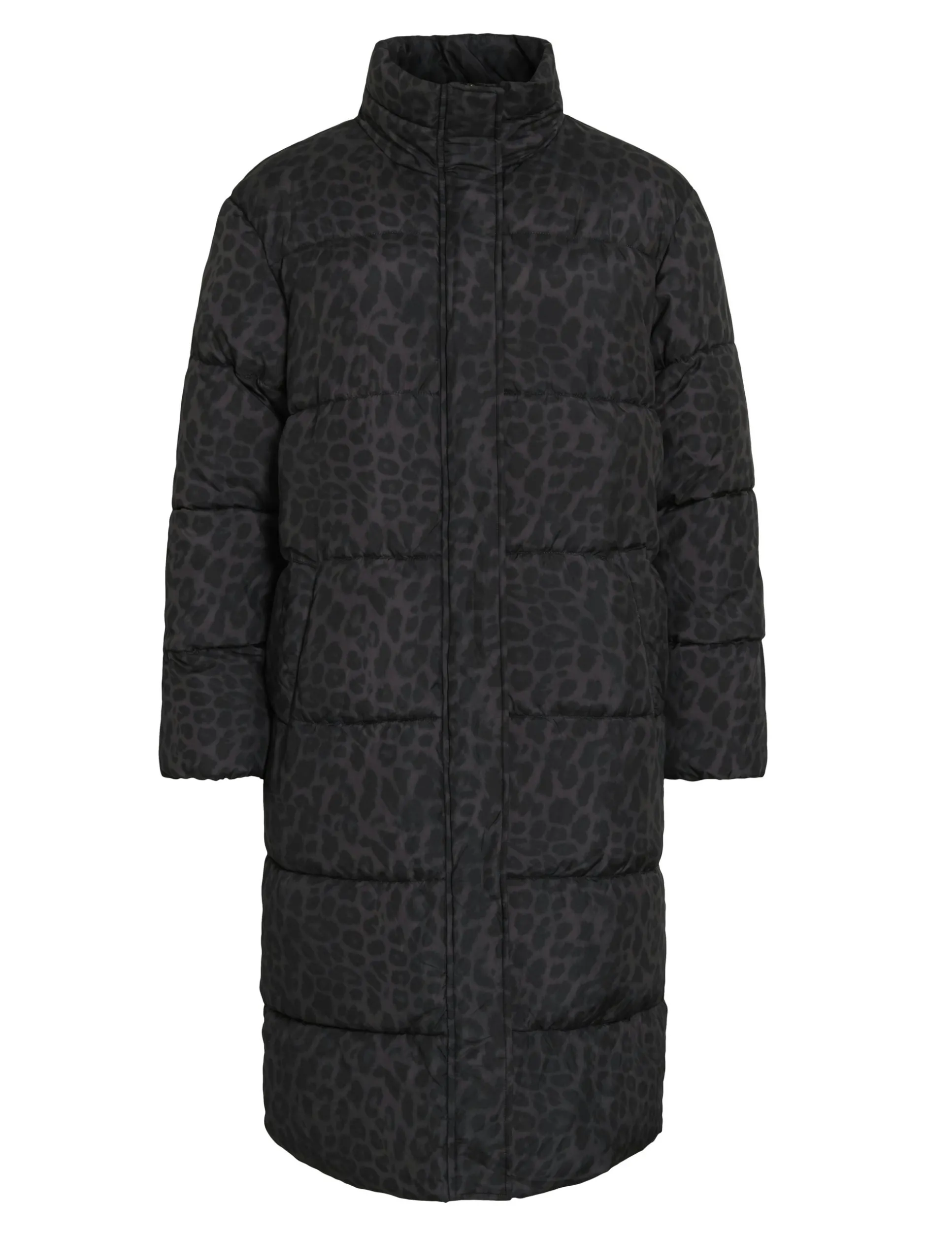 Vila Damen Steppmantel - VIPuff in anthrazit schwarz