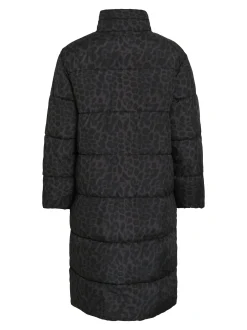 Vila Damen Steppmantel - VIPuff in anthrazit schwarz