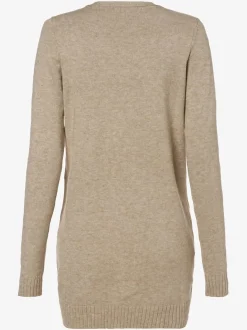 Vila Damen Strickhülle - VIRil in beige - Ärmel: langarm