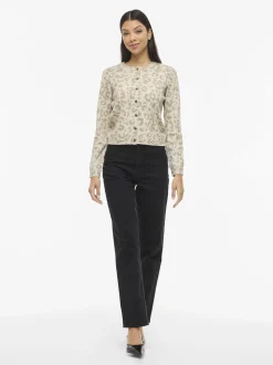 Vila Damen Strickjacke - Mayas in beige taupe