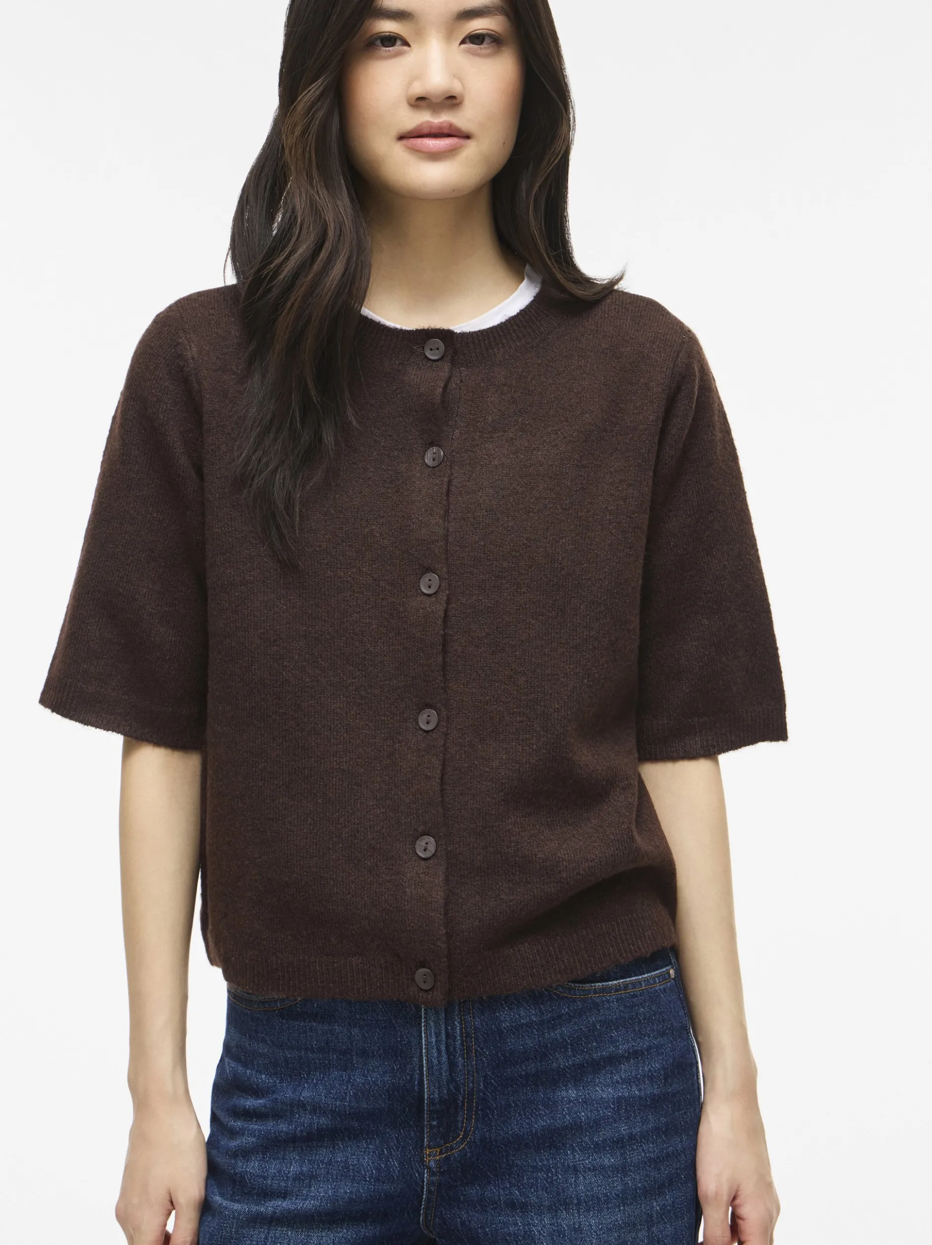 Vila Damen Strickjacke - VILiga in schoko