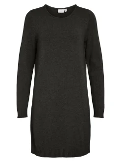 Vila Damen Strickkleid - VIRil in schwarz - Länge: kurz