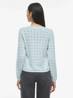 Vila Damen Strickpullover - VIAmbelle in hellblau