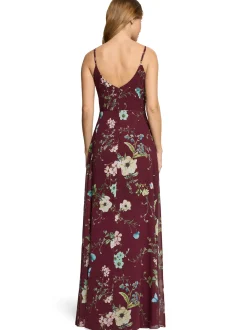 VM Damen Abendkleid in aubergine - Länge: lang