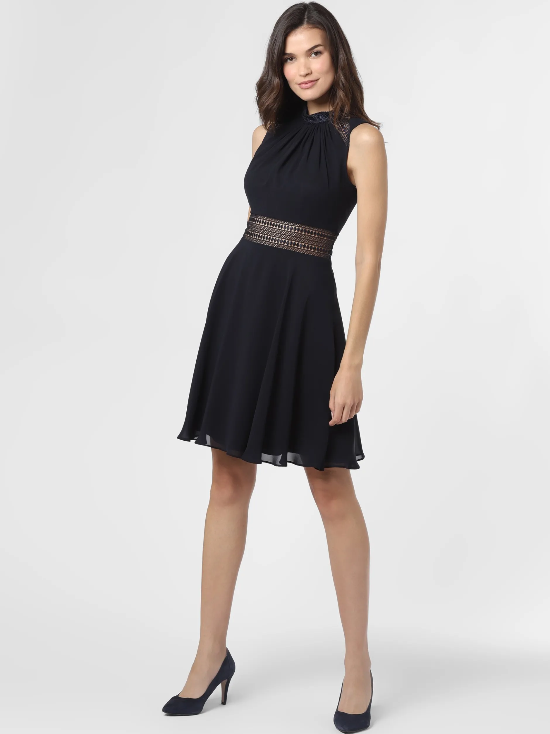 VM Damen Abendkleid in marine - Ausschnitt: Rundhals