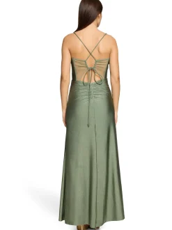 VM Damen Abendkleid in schilf - Ausschnitt: Cache-Coeur