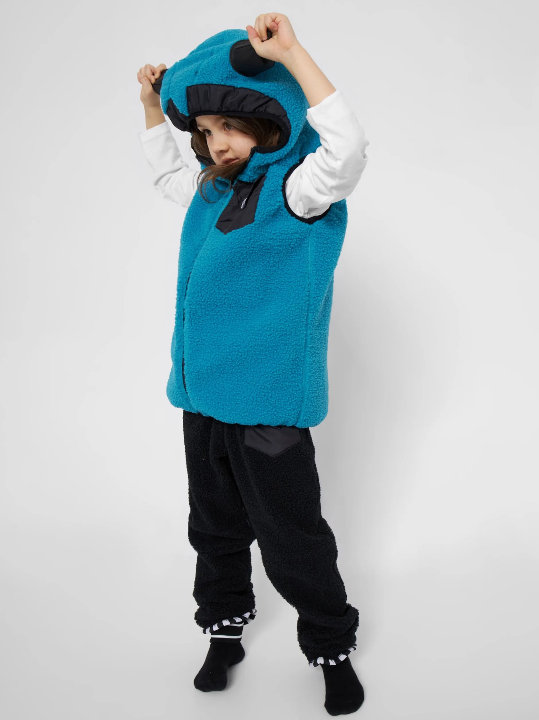 WeeDo Kinder Unisex Fleeceweste in blau
