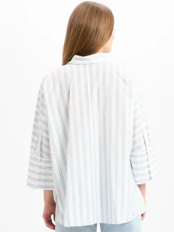 Weekend Max Mara Damen Hemdbluse - Hudson in weiß hellblau