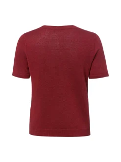 Weekend Max Mara Damen Leinen-T-shirt in bordeaux