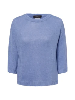Weekend Max Mara Damen Strickpullover aus Leinen - Maglia in hellblau