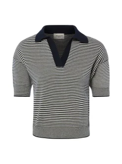 Weekend Max Mara Damen Strickshirt in marine weiß