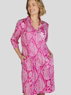 White Label Damen Hemdblusenkleid in rosa