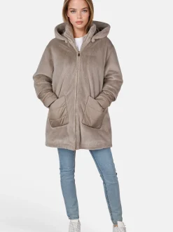 White Label Damen Longjacke in taupe