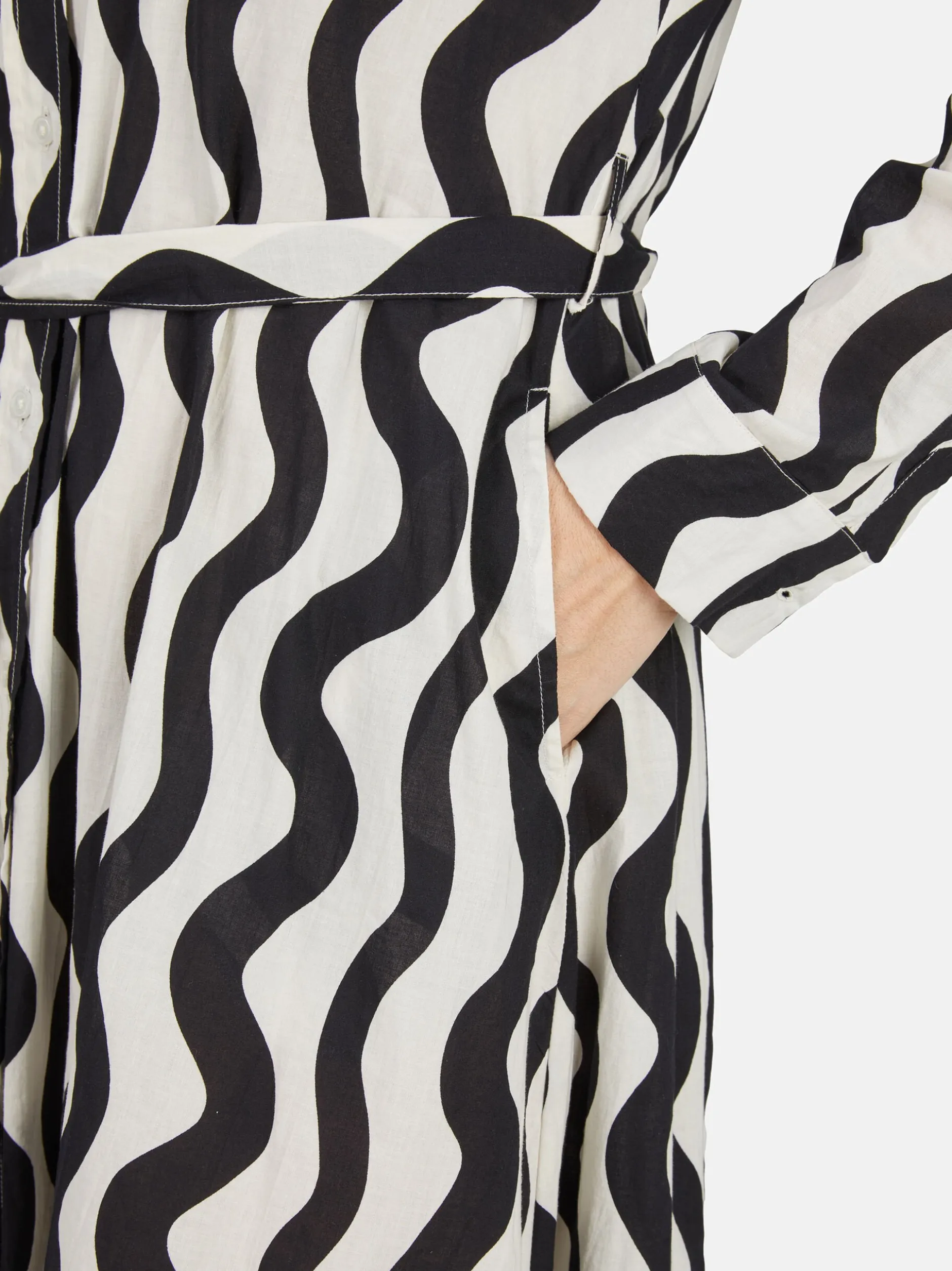 White Label Damen Maxikleid in schwarz weiß