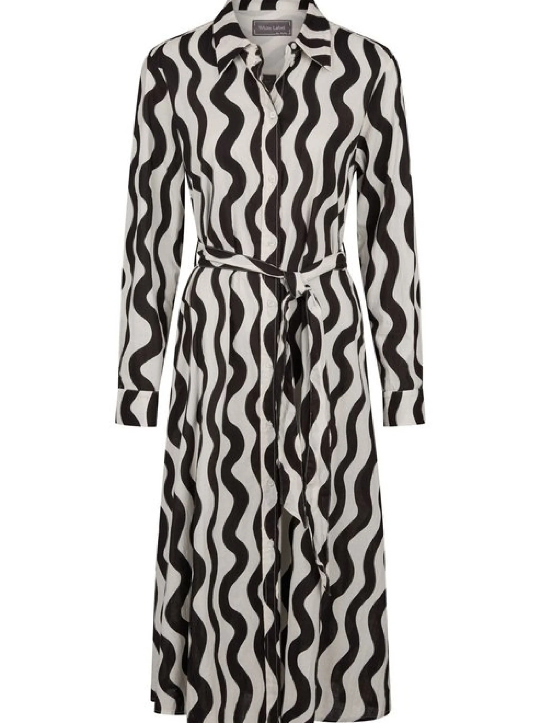 White Label Damen Maxikleid in schwarz weiß