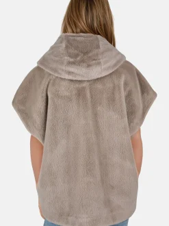 White Label Damen Poncho-Weste in grau