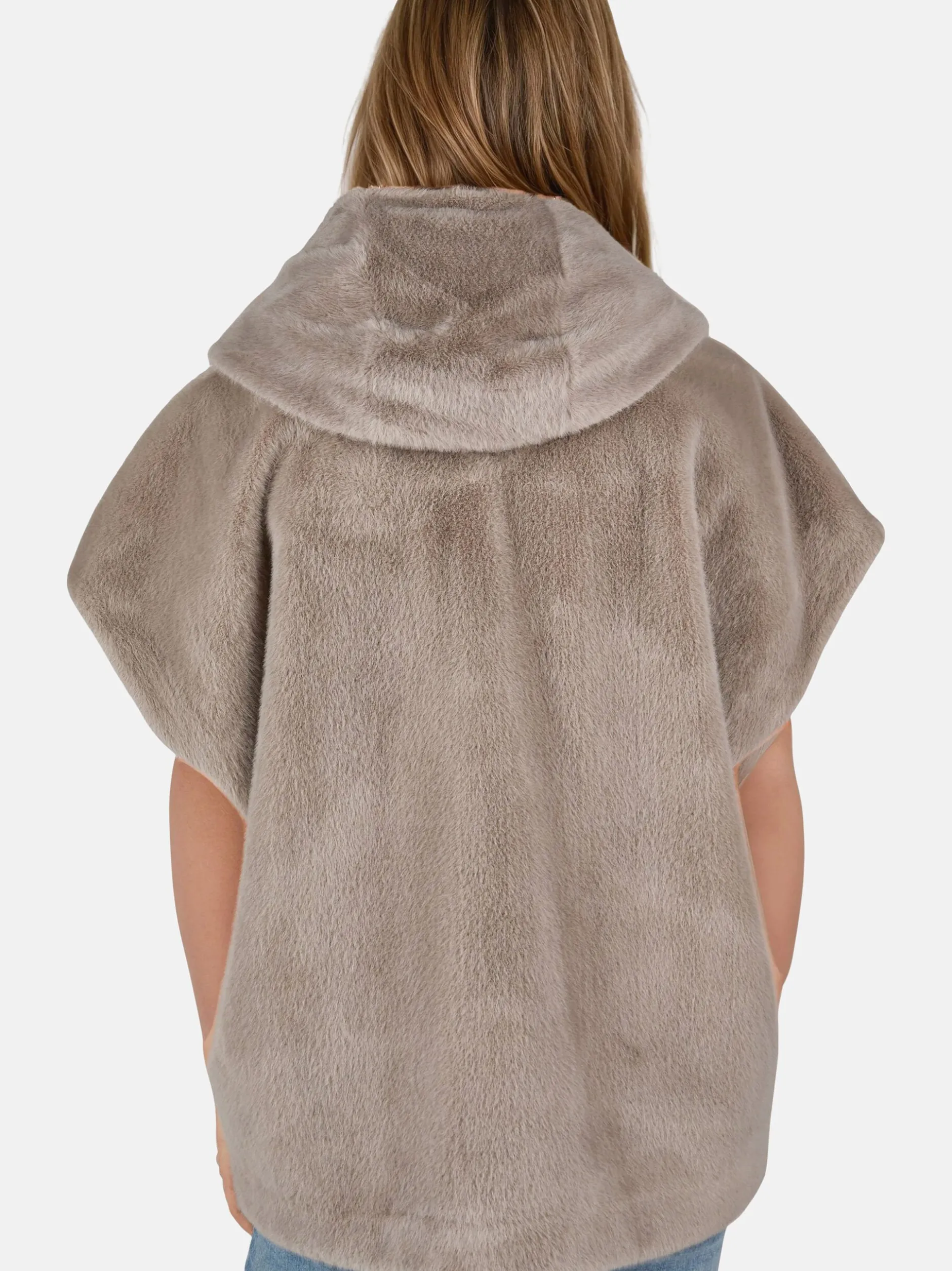White Label Damen Poncho-Weste in grau