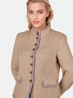 White Label Damen Stehkragenjacke in beige