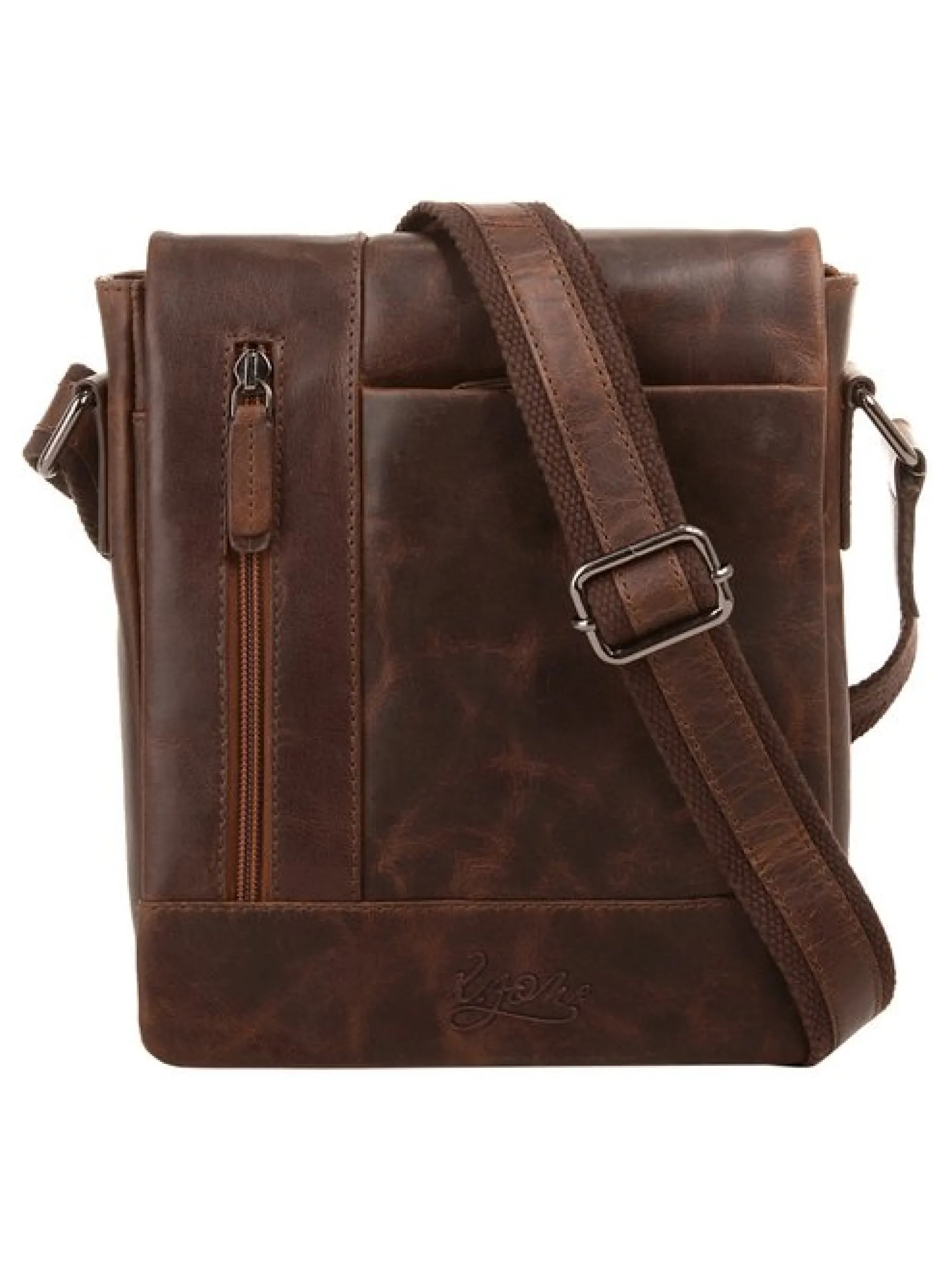 X-Zone Unisex Umhängetasche in cognac