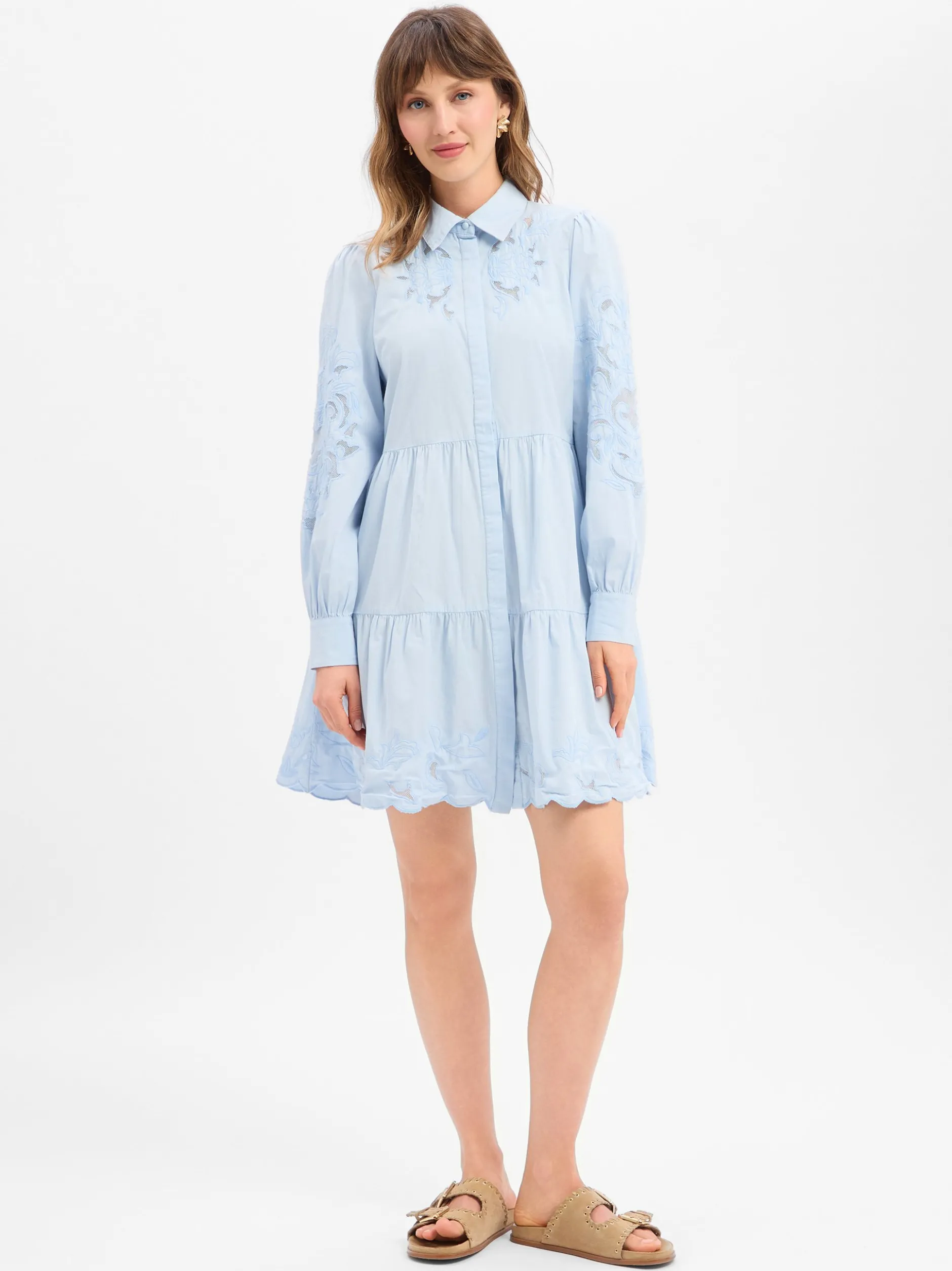 Y.A.S Damen Blusenkleid - YASZimia in hellblau