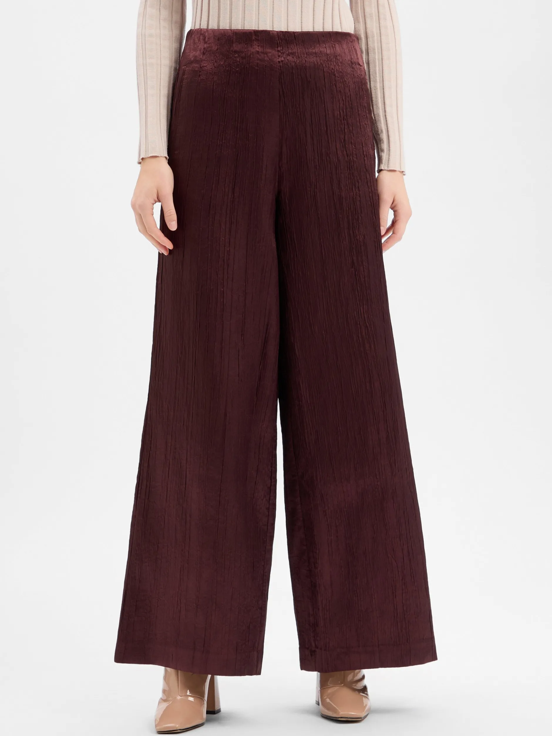 Y.A.S Damen Hose - YASTira in bordeaux - Länge: lang