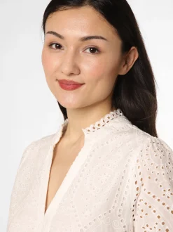 Y.A.S Damen Kleid - YASHoli in ecru - Ärmel: kurzarm
