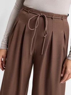 Y.A.S Damen Stoffhose -Yascamma in mocca - Länge: lang