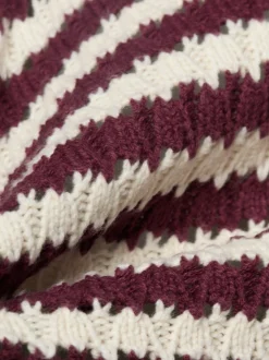 Y.A.S Damen Strickpullover - YASPorta in aubergine ecru