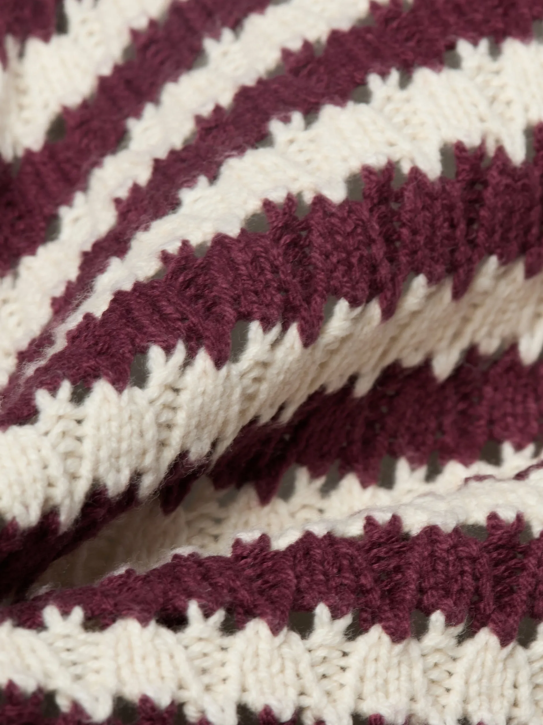 Y.A.S Damen Strickpullover - YASPorta in aubergine ecru