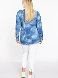 YOEK Damen Bluse in blau