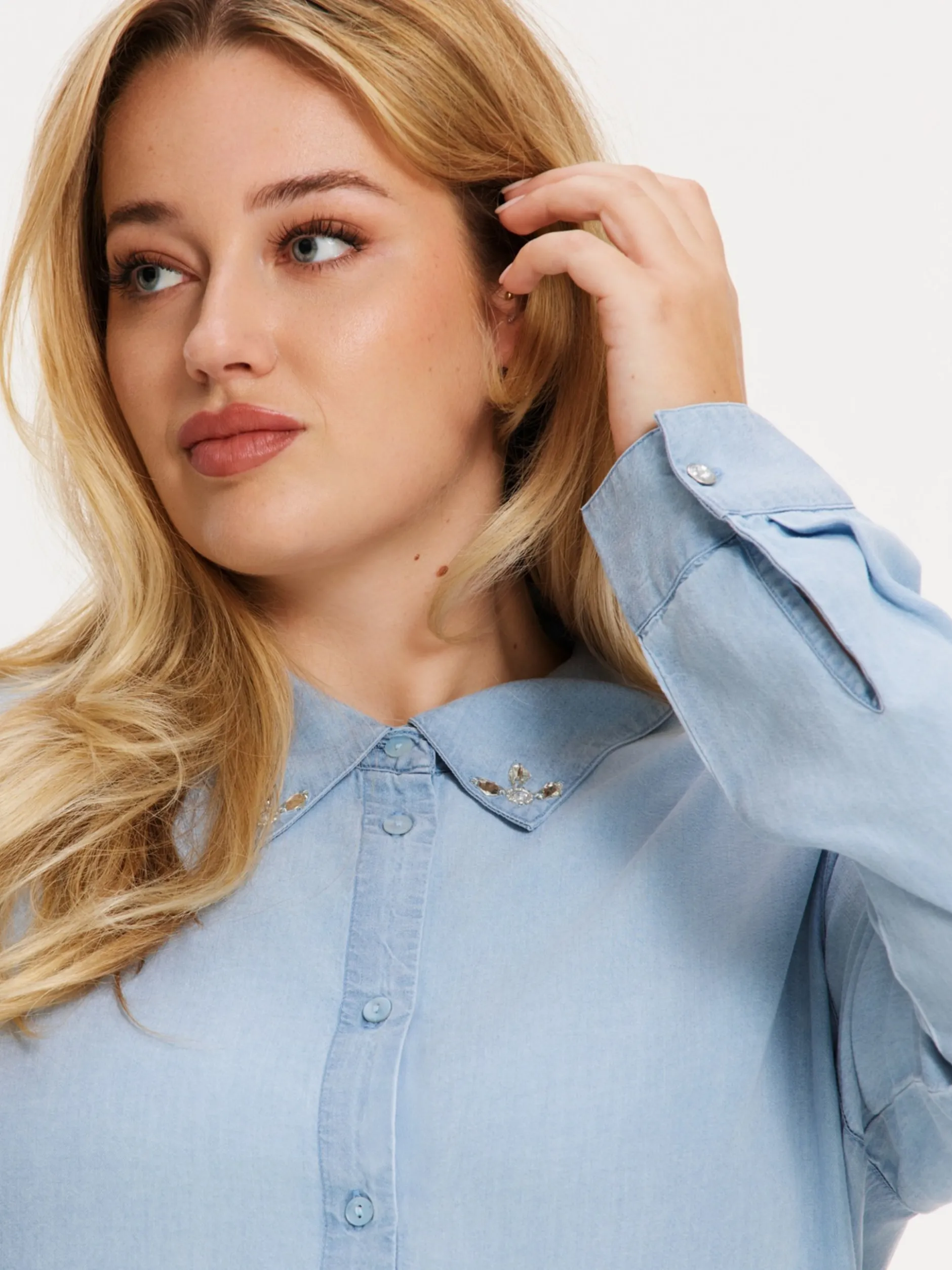 YOEK Damen Bluse in denim