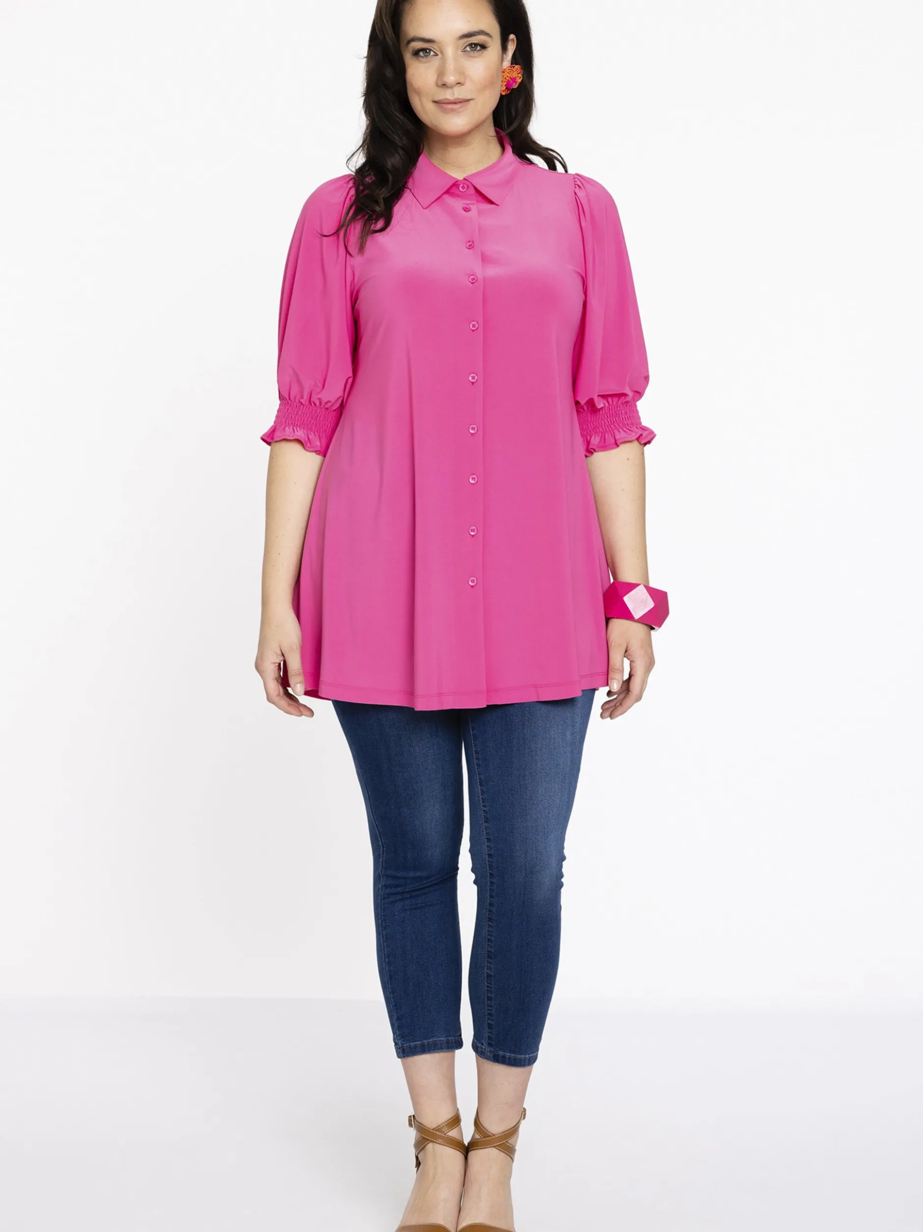 YOEK Damen Bluse in rosa