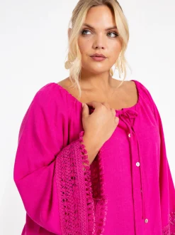 YOEK Damen Bluse in rosa