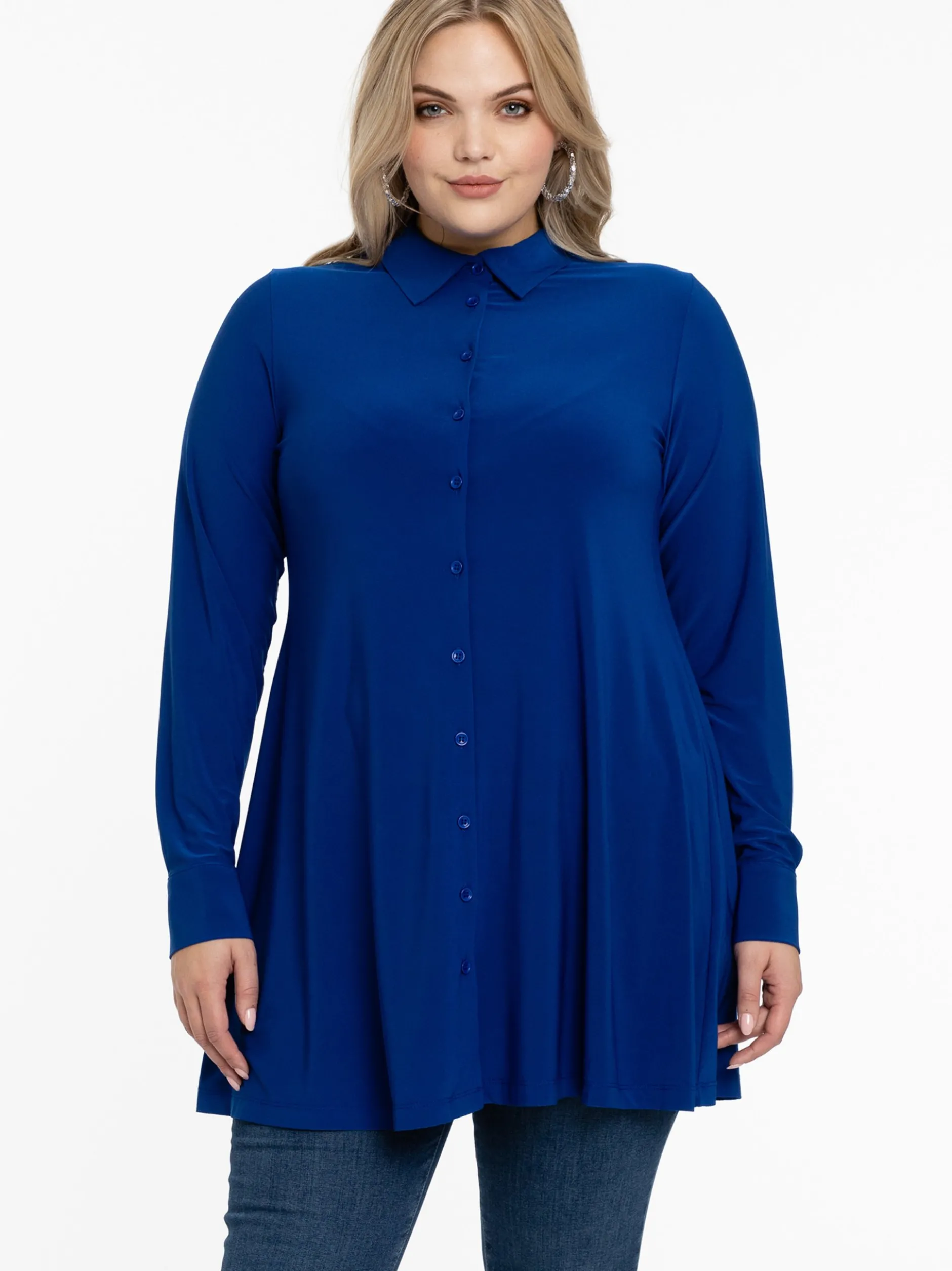 YOEK Damen Bluse in royal