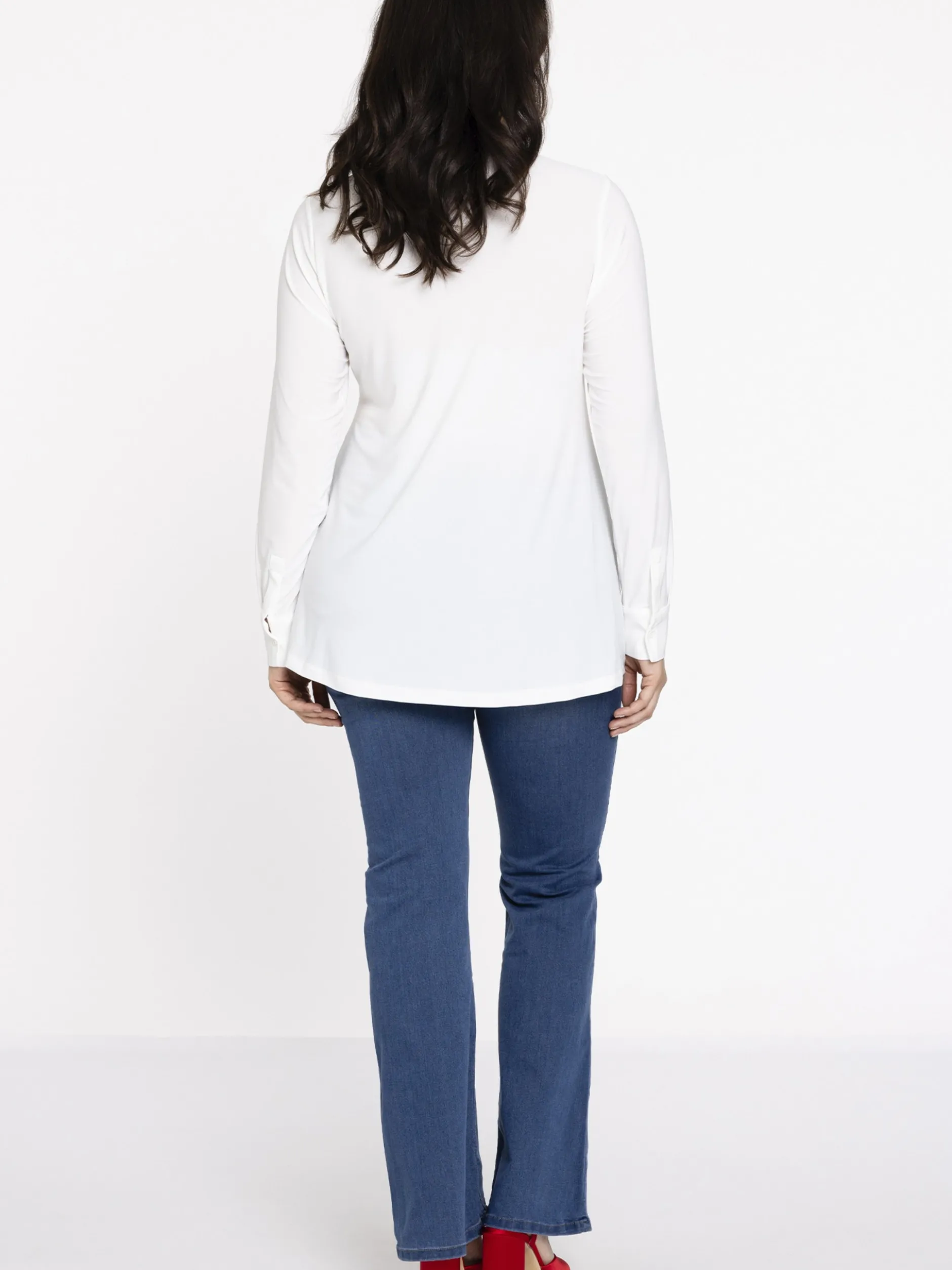 YOEK Damen Bluse in weiß