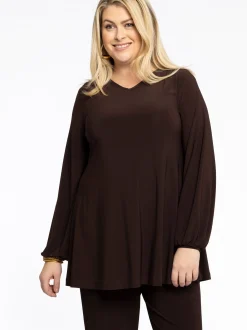 YOEK Damen Blusenshirt in braun