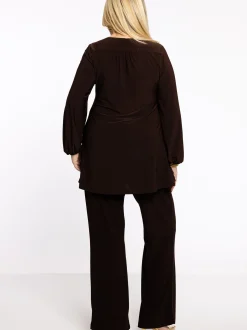 YOEK Damen Blusenshirt in braun