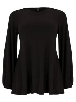 YOEK Damen Blusenshirt in schwarz