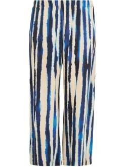 YOEK Damen Hose in blau weiß