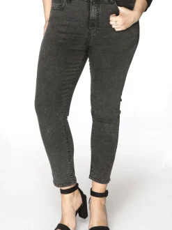 YOEK Damen 7/8 Jeans in grau