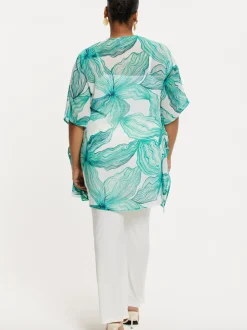 YOEK Damen Kaftan in türkis