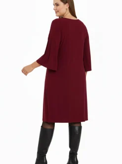 YOEK Damen Kleid in bordeaux