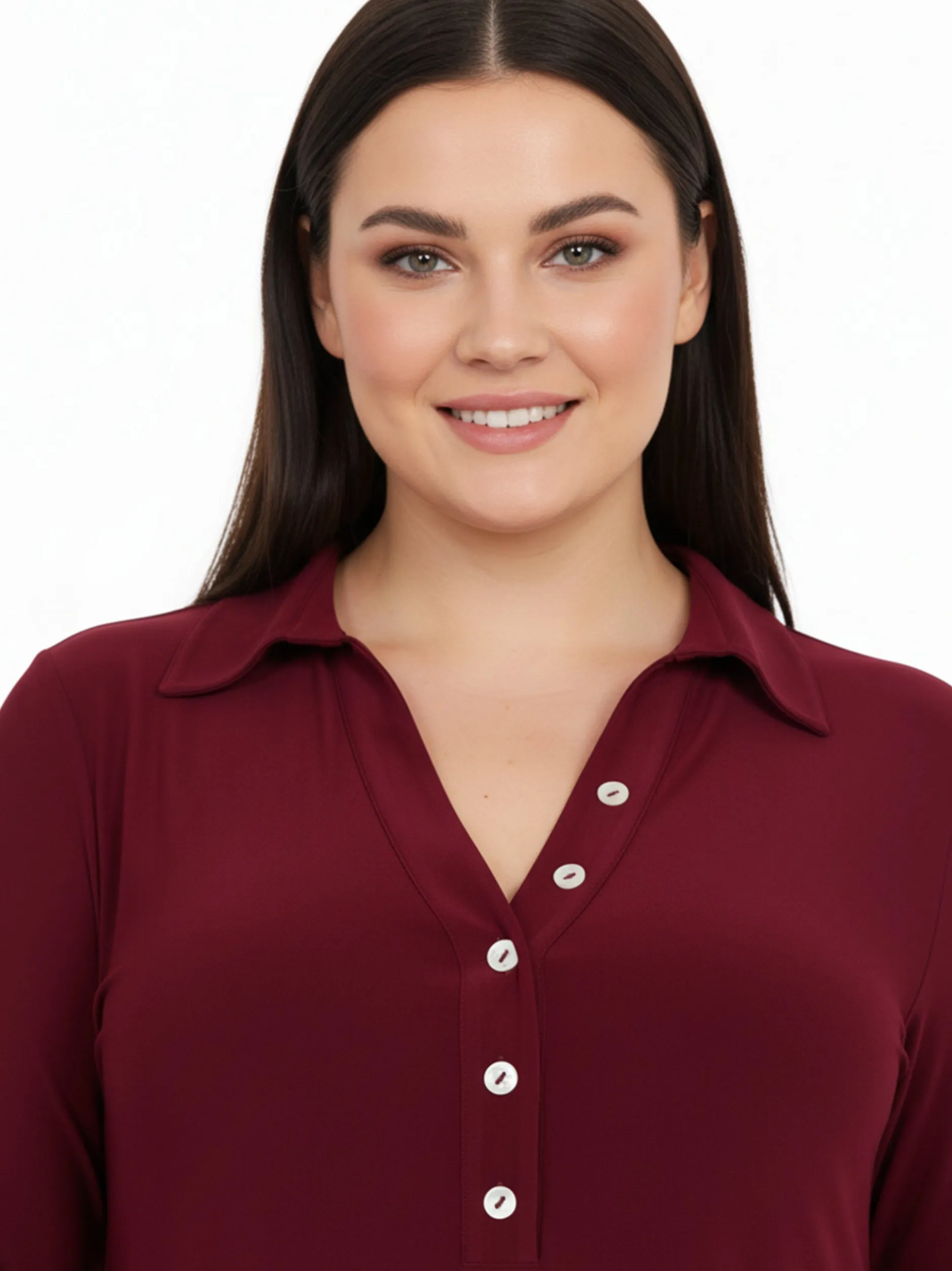 YOEK Damen Kleid in bordeaux